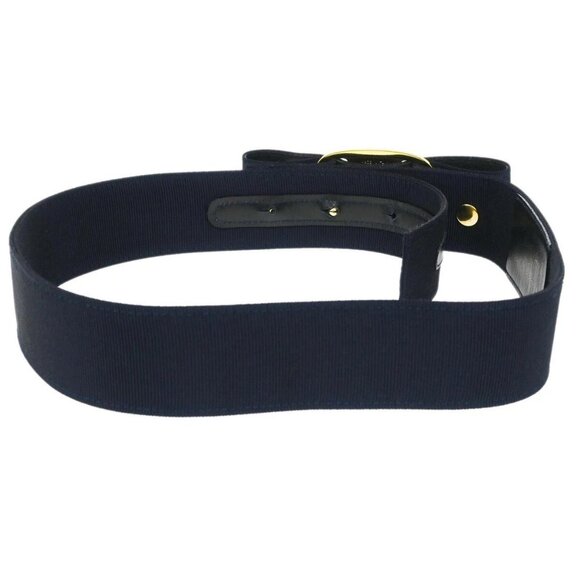 Salvatore Ferragamo Navy Canvas Belt #S 8046 Small Good 153866 main image 5